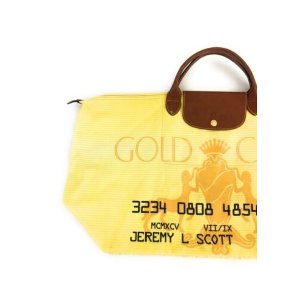 RARE Jeremy Scott Gold Credit Card Print Weekender - Picture 6 of 8